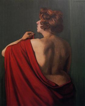 Felix Vallotton : Woman with Red Shawl